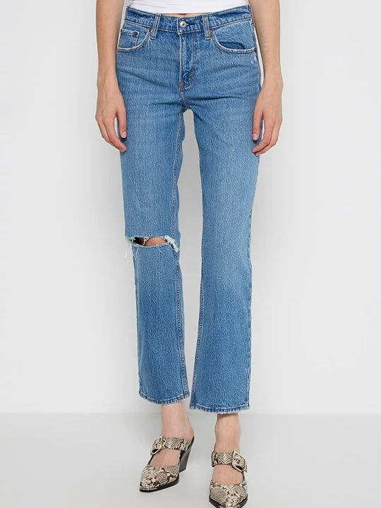 Zdjęcie produktu Jeansy Straight Leg Abercrombie & Fitch niebieski