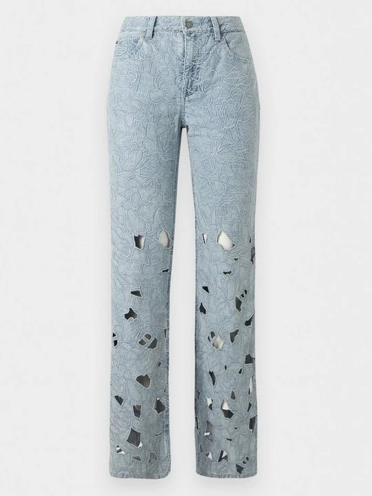 Zdjęcie produktu Jeansy Straight Leg Alice + Olivia jasnoniebieski