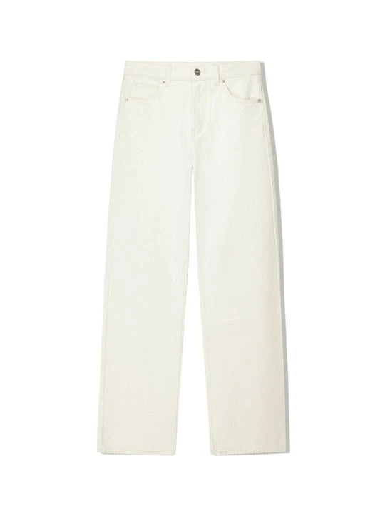 Zdjęcie produktu Jeansy Straight Leg Bershka beżowy