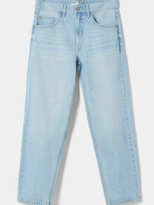 Zdjęcie produktu Jeansy Straight Leg Bershka jasnoniebieski