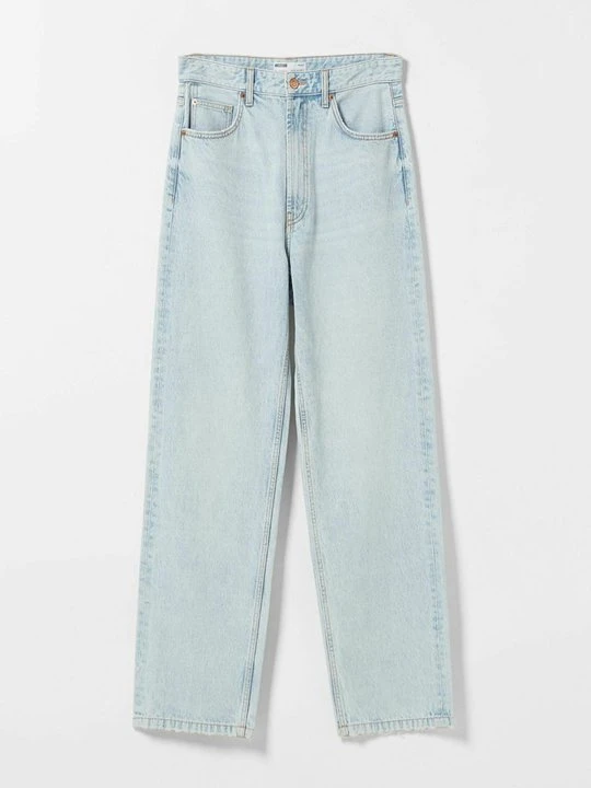 Zdjęcie produktu Jeansy Straight Leg Bershka jasnoniebieski