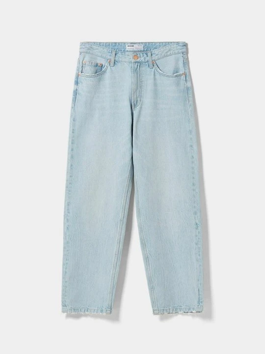 Zdjęcie produktu Jeansy Straight Leg Bershka jasnoniebieski