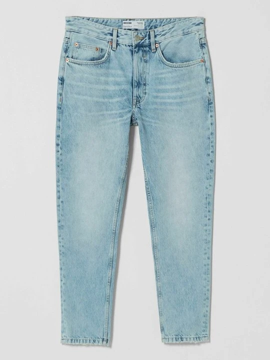 Zdjęcie produktu Jeansy Straight Leg Bershka jasnoniebieski