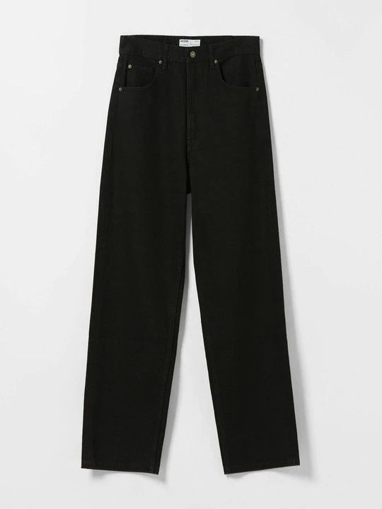 Zdjęcie produktu Jeansy Straight Leg Bershka czarny