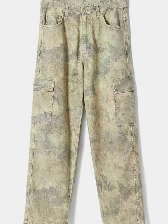 Zdjęcie produktu Jeansy Straight Leg Bershka brązowy