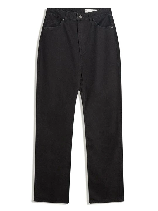 Zdjęcie produktu Jeansy Straight Leg Bershka czarny melanż
