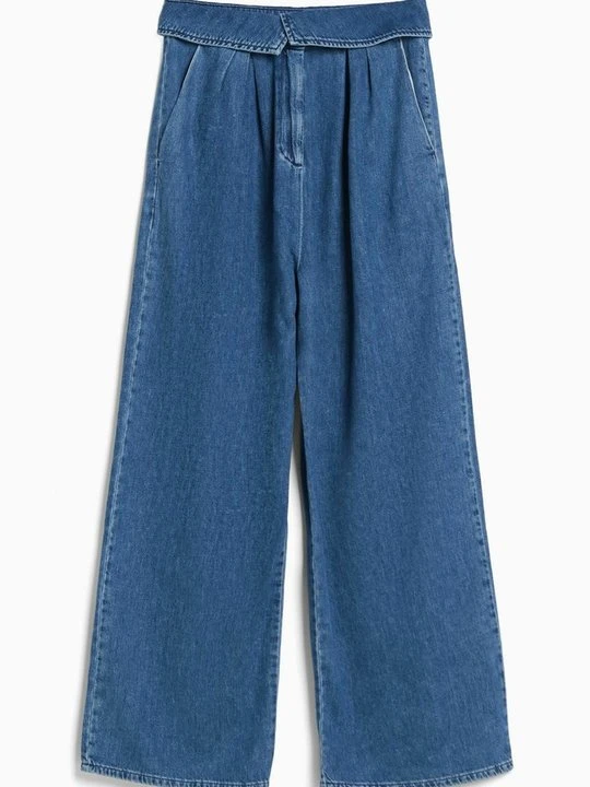Zdjęcie produktu Jeansy Straight Leg Bershka jasnoniebieski denim