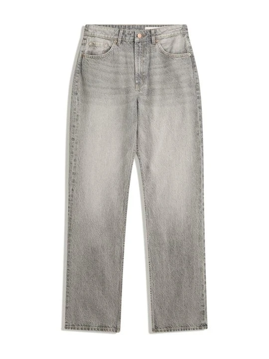Zdjęcie produktu Jeansy Straight Leg Bershka szary