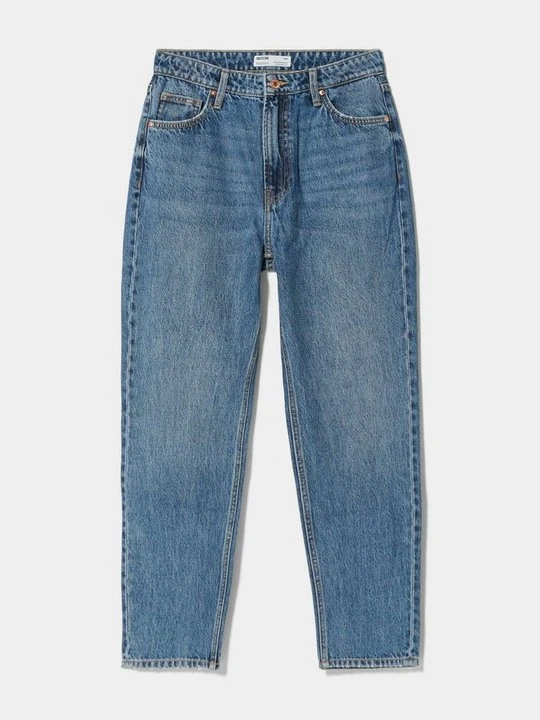Zdjęcie produktu Jeansy Straight Leg Bershka granatowy