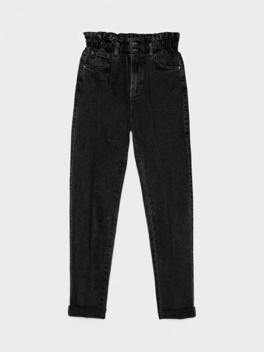 Zdjęcie produktu Jeansy Straight Leg Bershka czarny