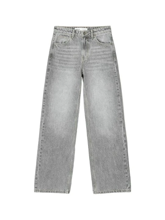 Zdjęcie produktu Jeansy Straight Leg Bershka szary