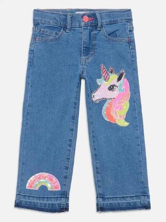 Zdjęcie produktu Jeansy Straight Leg Billieblush niebieski denim