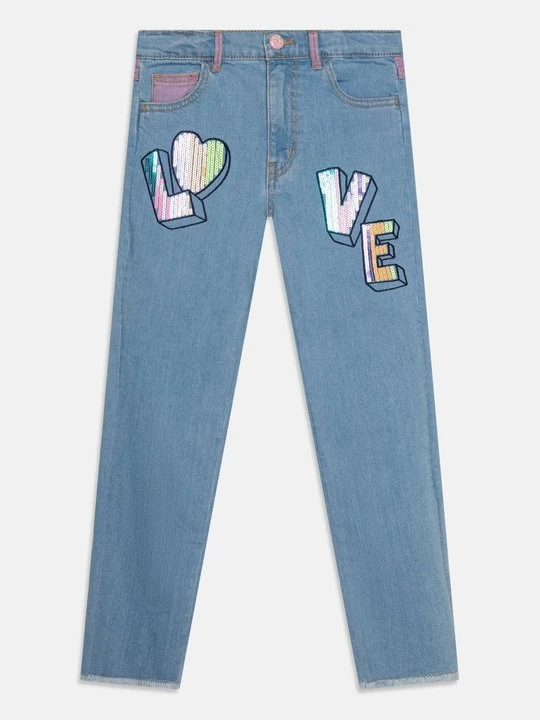 Zdjęcie produktu Jeansy Straight Leg Billieblush ciemnoniebieski