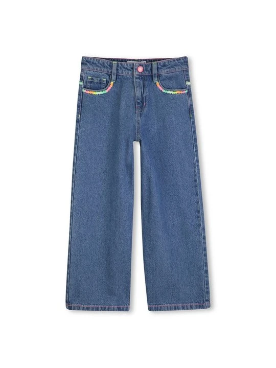 Zdjęcie produktu Jeansy Straight Leg Billieblush ciemnoniebieski