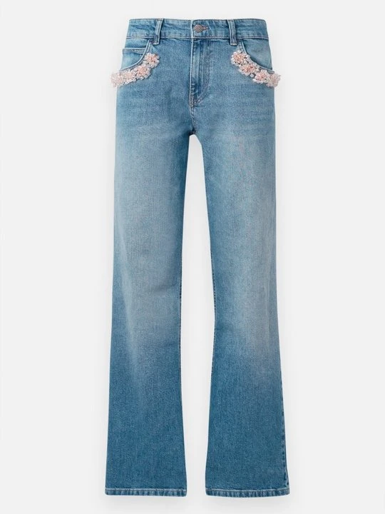 Zdjęcie produktu Jeansy Straight Leg Bruuns Bazaar niebieski