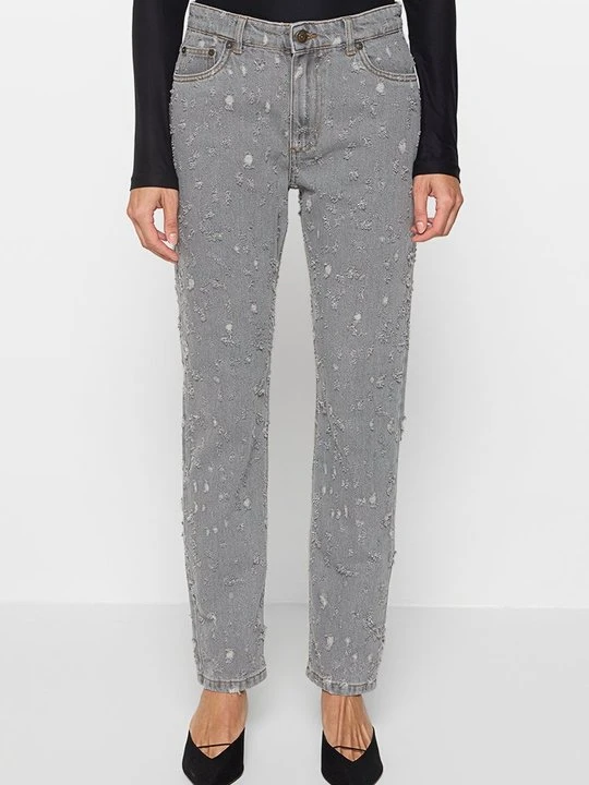 Zdjęcie produktu Jeansy Straight Leg Chiara Ferragni szary