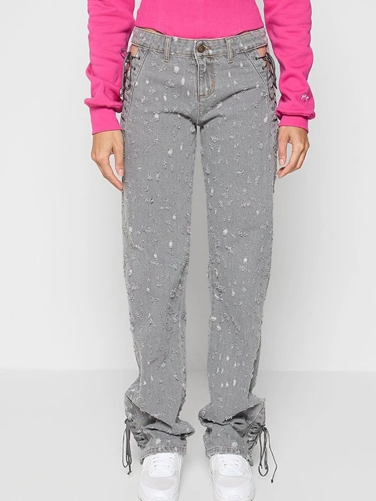 Zdjęcie produktu Jeansy Straight Leg Chiara Ferragni szary