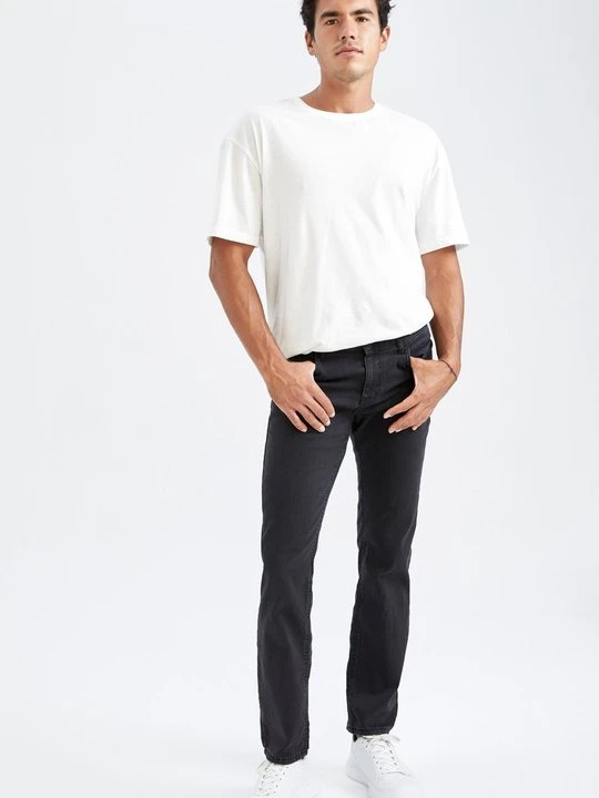 Zdjęcie produktu Jeansy Straight Leg DeFacto antracytowy