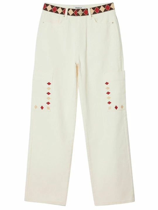 Zdjęcie produktu Jeansy Straight Leg Desigual beżowy