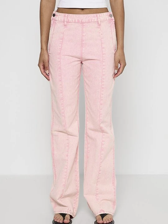 Zdjęcie produktu Jeansy Straight Leg Desigual jasnoróżowy