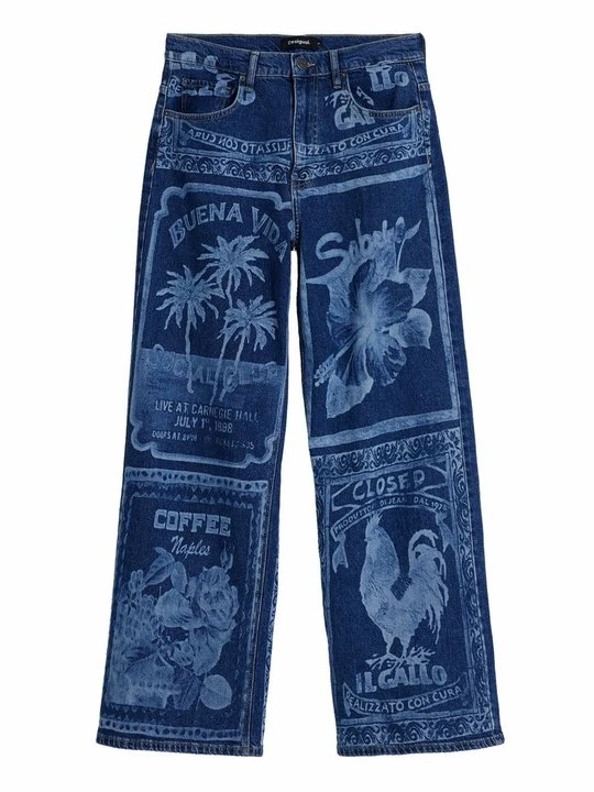 Zdjęcie produktu Jeansy Straight Leg Desigual niebieski