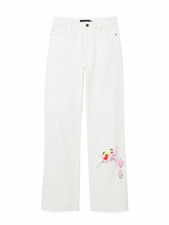 Zdjęcie produktu Jeansy Straight Leg Desigual biały