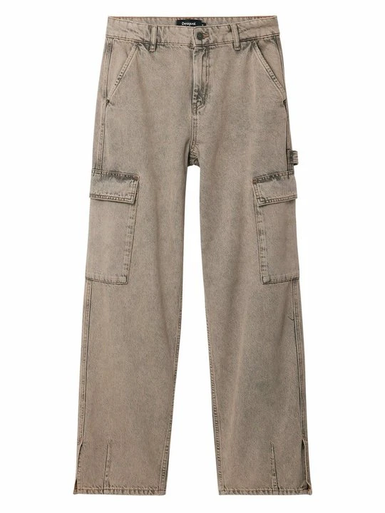 Zdjęcie produktu Jeansy Straight Leg Desigual jasnobrązowy