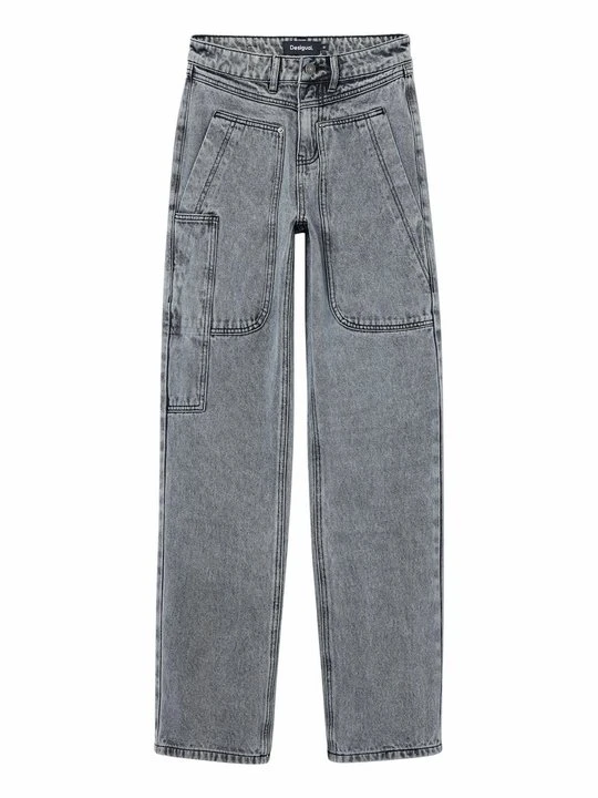 Zdjęcie produktu Jeansy Straight Leg Desigual szary