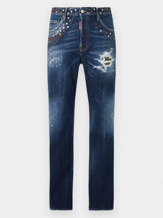 Zdjęcie produktu Jeansy Straight Leg Dsquared2 granatowy