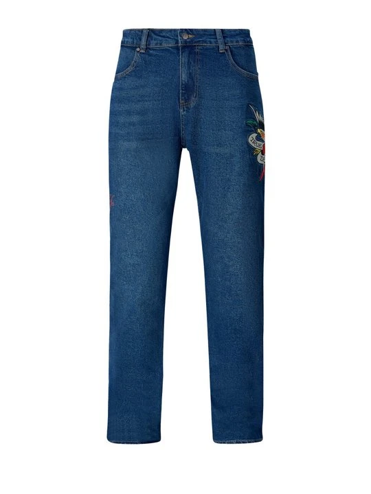 Zdjęcie produktu Jeansy Straight Leg Ed Hardy niebieski denim