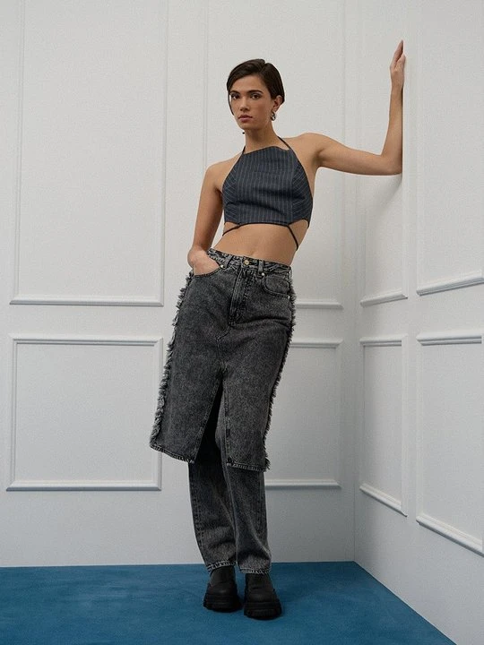 Zdjęcie produktu Jeansy Straight Leg Ganni czarny
