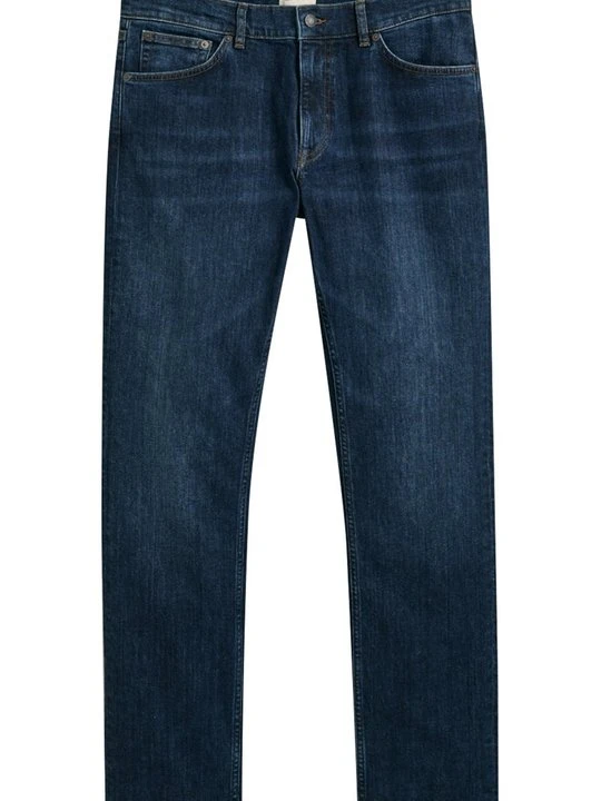 Zdjęcie produktu Jeansy Straight Leg Gant niebieski denim