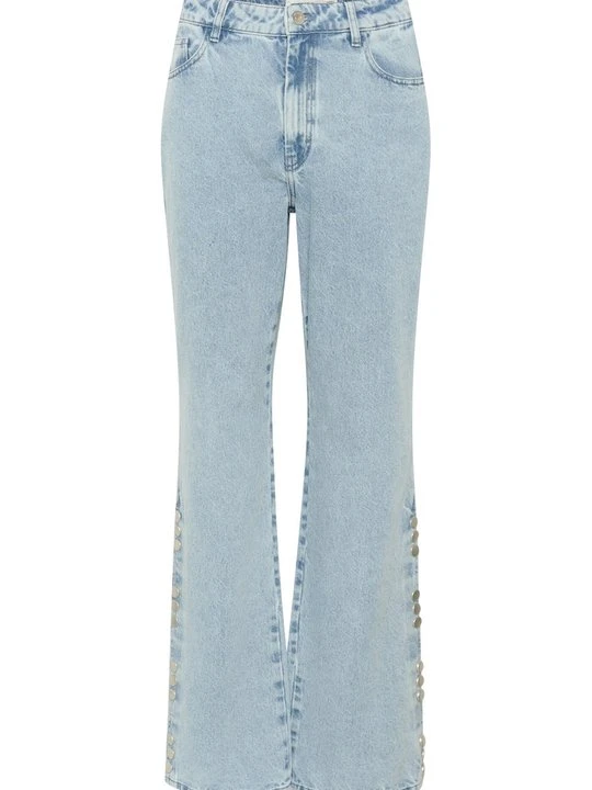 Zdjęcie produktu Jeansy Straight Leg Gestuz jasnoniebieski denim