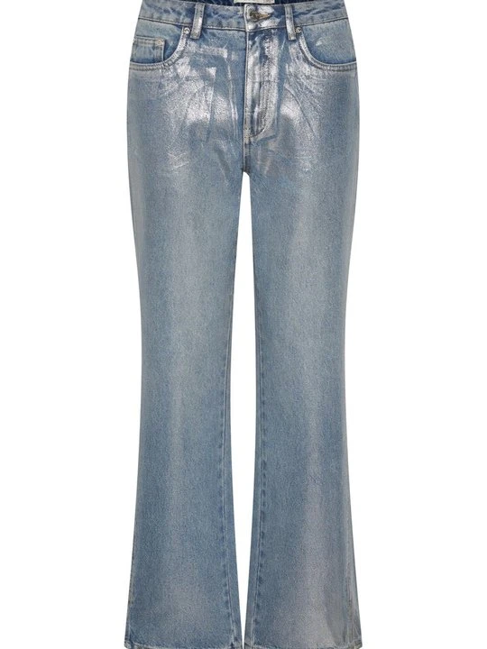 Zdjęcie produktu Jeansy Straight Leg Gestuz metaliczny niebieski