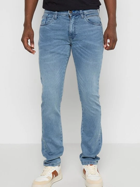 Zdjęcie produktu Jeansy Straight Leg INDICODE niebieski
