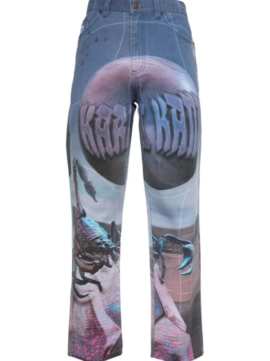 Zdjęcie produktu Jeansy Straight Leg Karl Kani błękit królewski