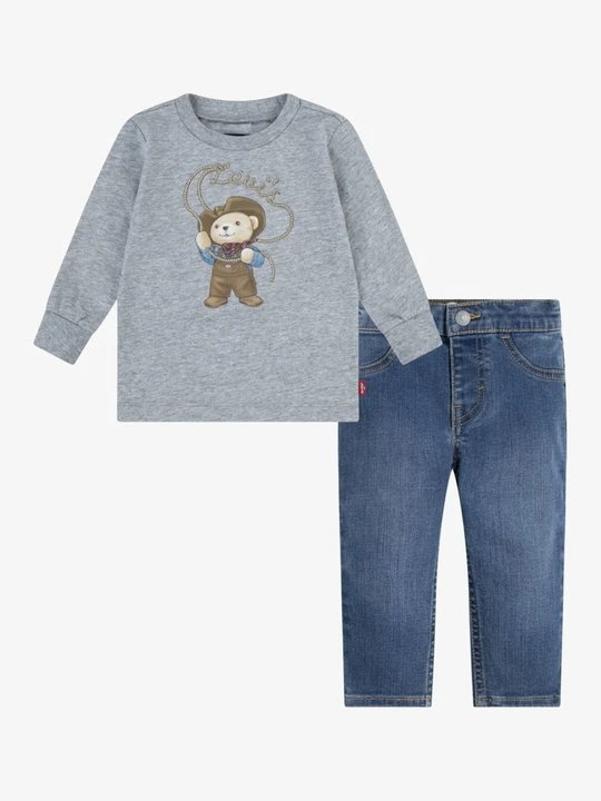 Zdjęcie produktu Jeansy Straight Leg Levi's jasnoszary melanż