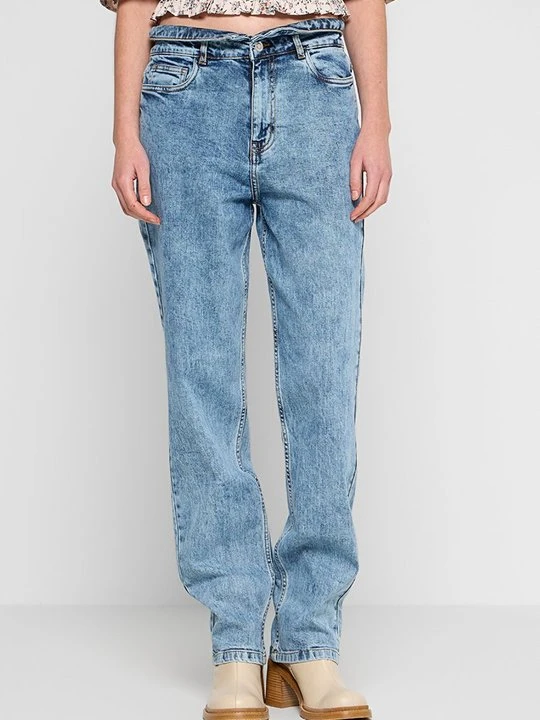 Zdjęcie produktu Jeansy Straight Leg Lollys Laundry niebieski