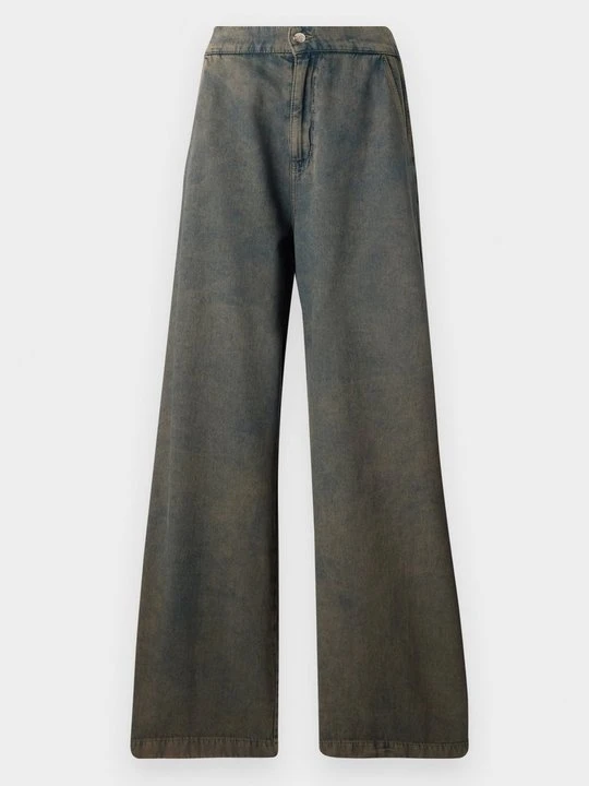 Zdjęcie produktu Jeansy Straight Leg Mads Nørgaard ciemnozielony