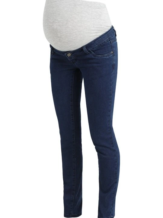 Zdjęcie produktu Jeansy Straight Leg Mamalicious granatowy