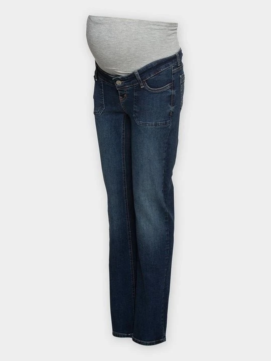 Zdjęcie produktu Jeansy Straight Leg Mamalicious ciemnoniebieski