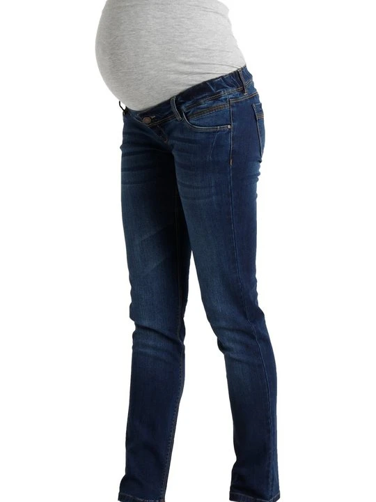 Zdjęcie produktu Jeansy Straight Leg Mamalicious granatowy