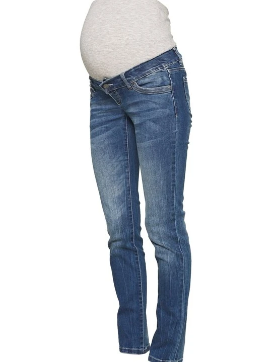 Zdjęcie produktu Jeansy Straight Leg Mamalicious niebieski denim