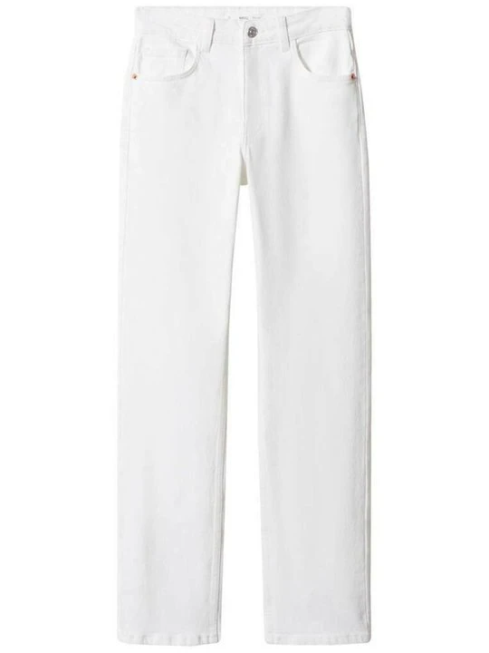 Zdjęcie produktu Jeansy Straight Leg Mango biały