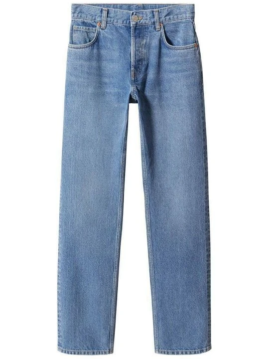 Zdjęcie produktu Jeansy Straight Leg Mango niebieski