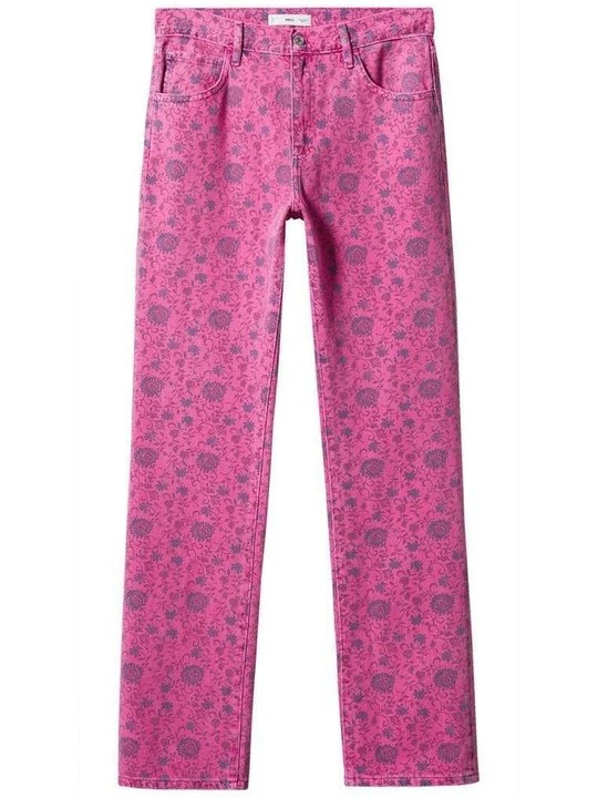 Zdjęcie produktu Jeansy Straight Leg Mango różowy