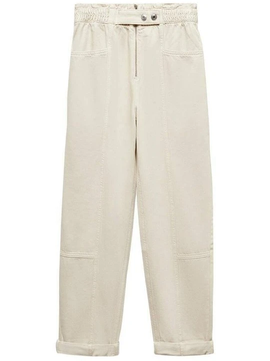 Zdjęcie produktu Jeansy Straight Leg Mango mleczny
