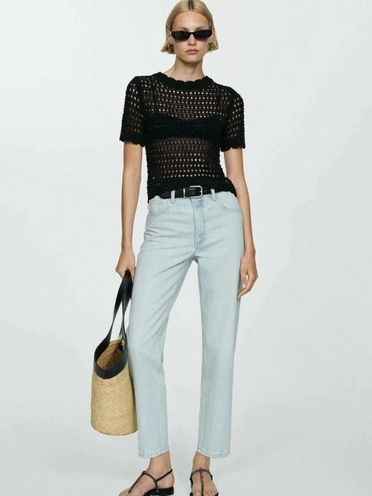 Zdjęcie produktu Jeansy Straight Leg Mango niebieski