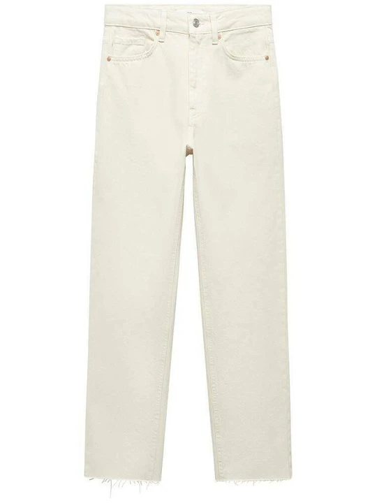 Zdjęcie produktu Jeansy Straight Leg Mango mleczny