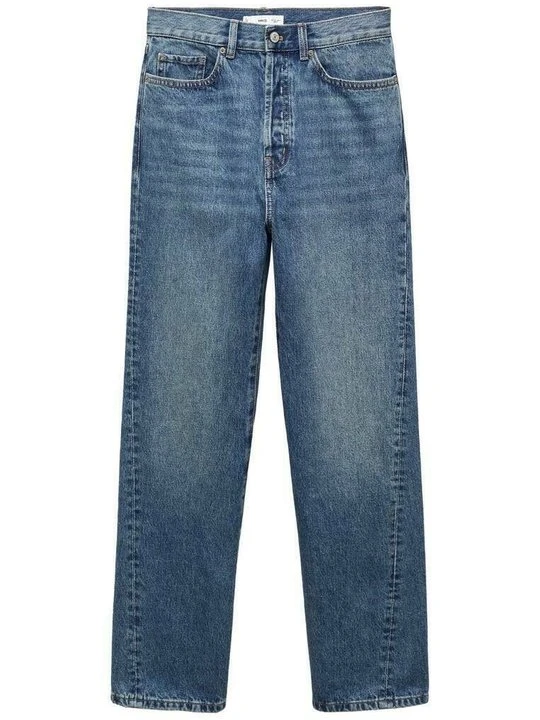 Zdjęcie produktu Jeansy Straight Leg Mango granatowy